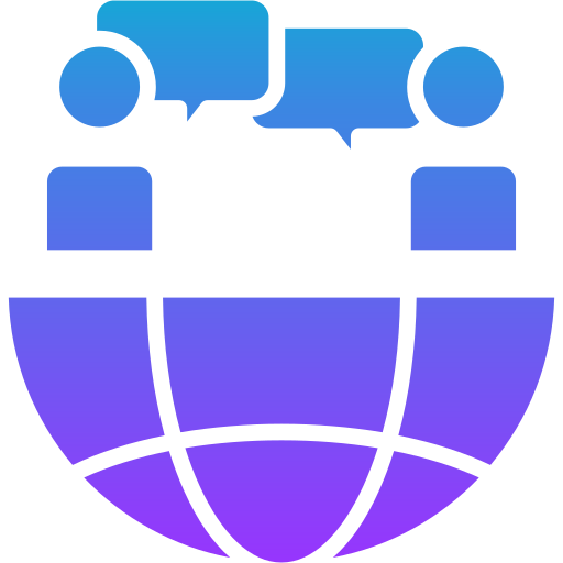 Global communication Generic gradient fill icon