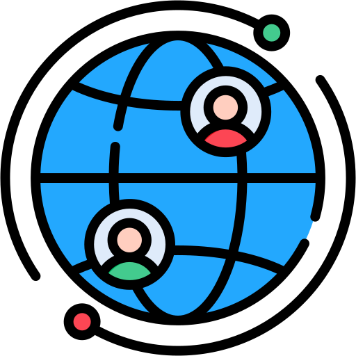 글로벌 연결 Generic color lineal-color icon