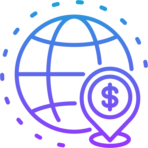 finanza globale Generic gradient outline icona