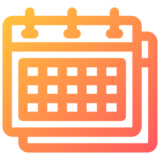 kalender Generic gradient outline icoon