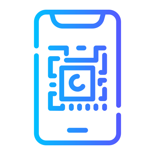 código qr Generic gradient outline icono