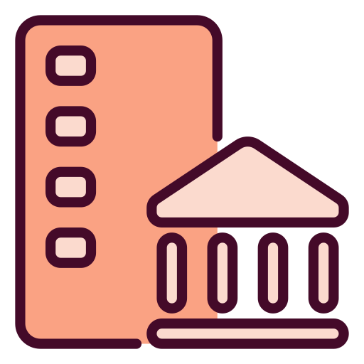 Bank Generic color lineal-color icon