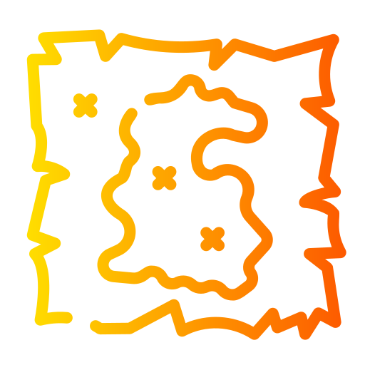 mapa skarbów Generic gradient outline ikona