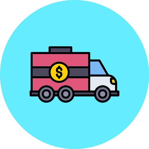 은행 트럭 Generic color lineal-color icon