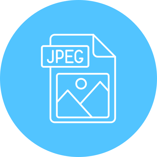 Jpg file format Generic color fill icon