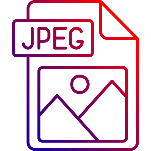 jpgファイル形式 Generic gradient outline icon