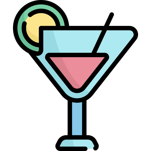 cocktail Kawaii Lineal color icoon