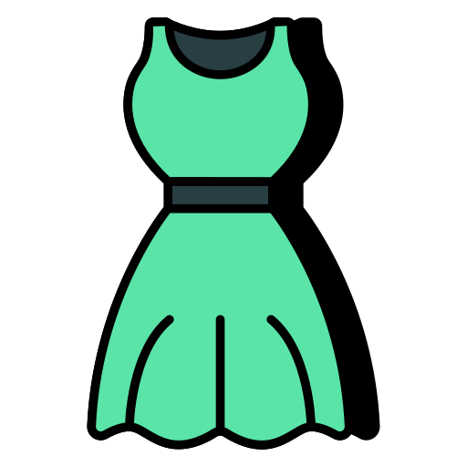 vestido Generic color lineal-color Ícone