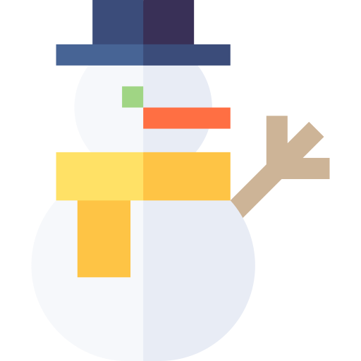 muñeco de nieve Basic Straight Flat icono