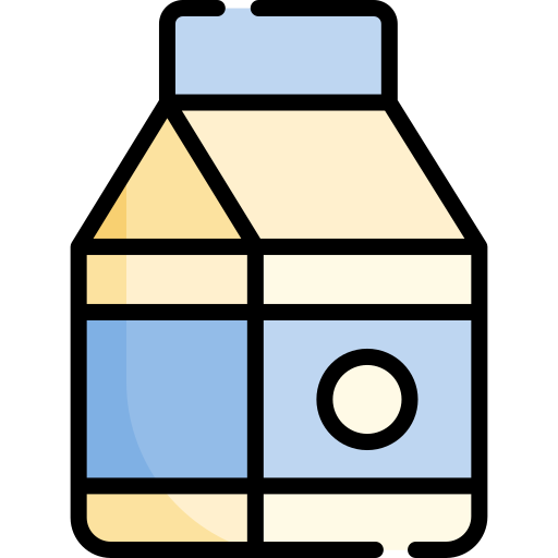 latte Kawaii Lineal color icona