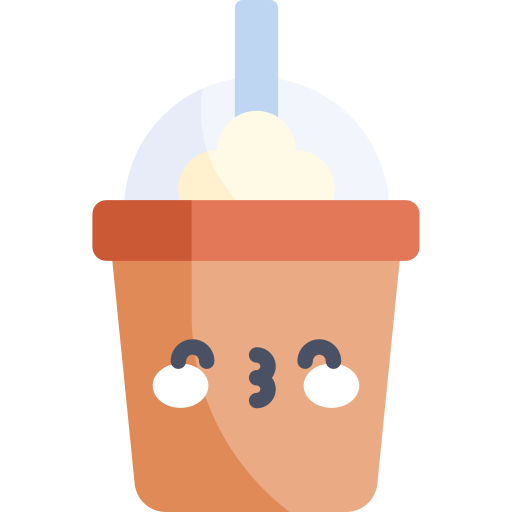 café helado Kawaii Flat icono