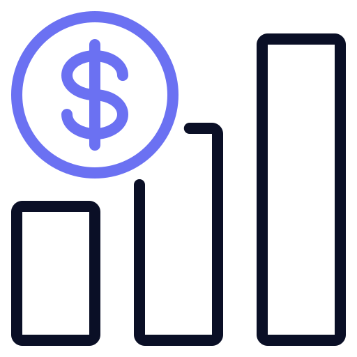gráfico financiero Generic color outline icono