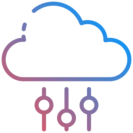 configuración de la nube Generic gradient outline icono
