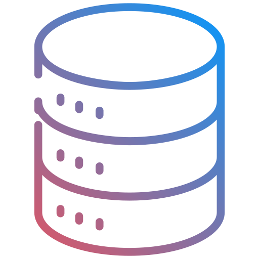 Database Generic gradient outline icon