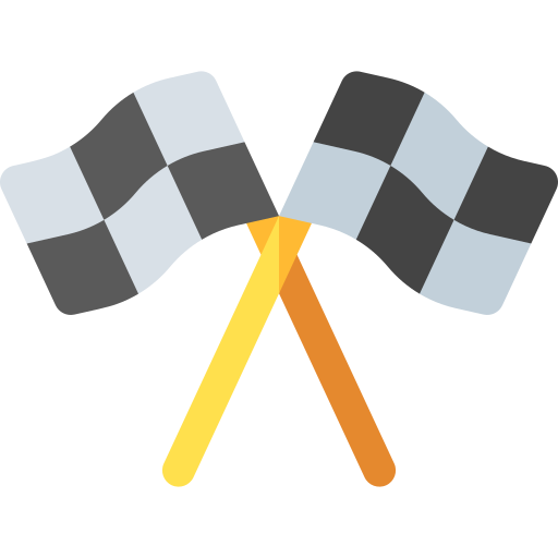 Crossed checkered flags Basic Rounded Flat icon
