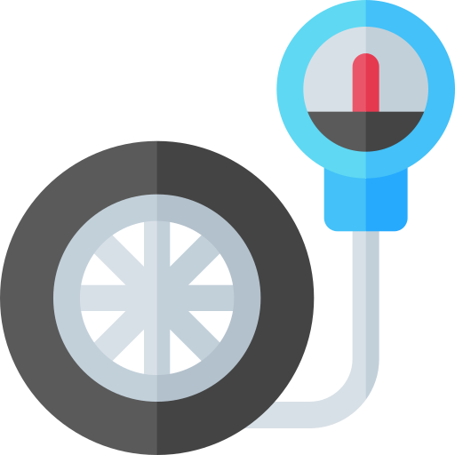 pressione dei pneumatici Basic Rounded Flat icona