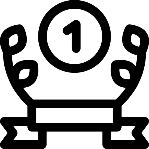 nastro del 1° posto Basic Rounded Lineal icona