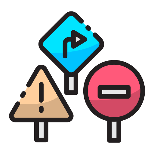 las señales de tráfico Generic color lineal-color icono