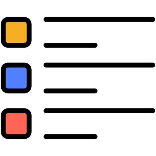 lijst Generic color lineal-color icoon