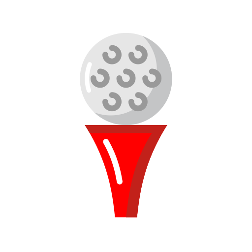 piłka golfowa Generic color fill ikona