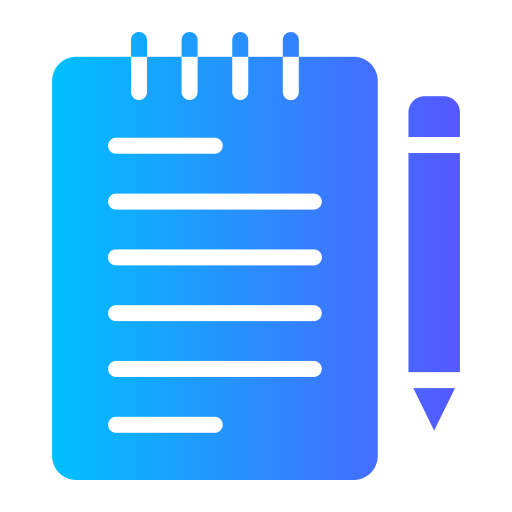 Notepad Generic gradient fill icon