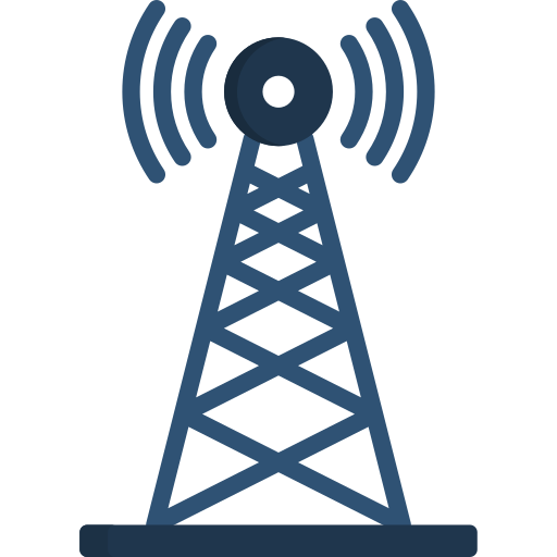 wieża komunikacyjna Generic color fill ikona
