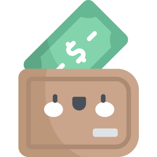 Wallet Kawaii Flat icon