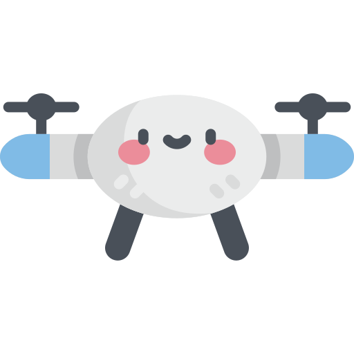 Drone Kawaii Flat icon
