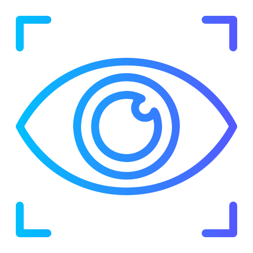 reconocimiento ocular Generic gradient outline icono