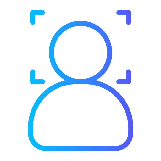 Facial recognition Generic gradient outline icon