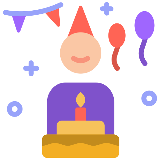Happy birthday Generic color fill icon