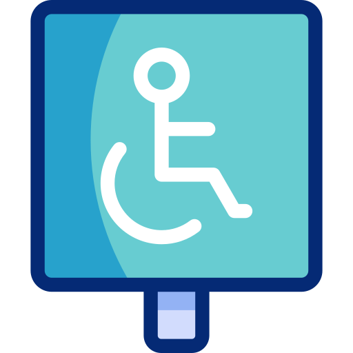 cadeira de rodas Basic Accent Lineal Color Ícone