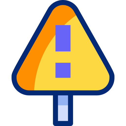 경고 Basic Accent Lineal Color icon