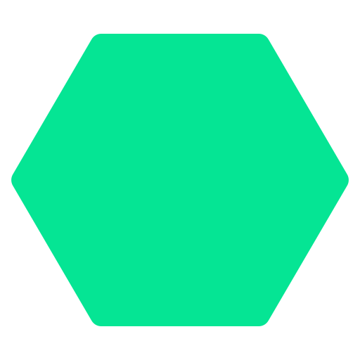 zeshoek Generic color fill icoon