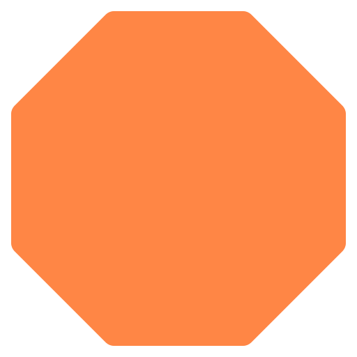 Octagon Generic color fill icon