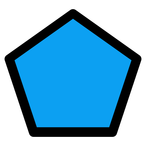 pentagon Generic color lineal-color icoon