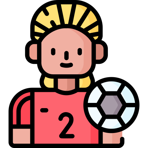 Female soccer player Special Lineal color icon