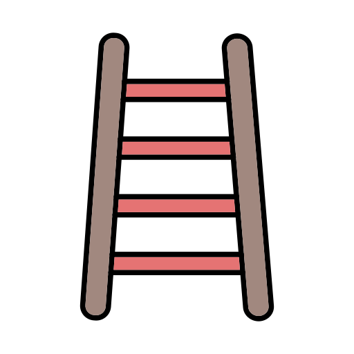 drabina schodkowa Generic color lineal-color ikona