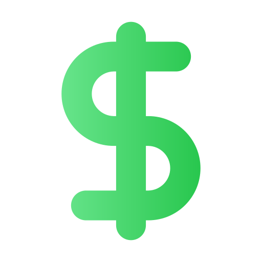 Доллар Generic gradient outline иконка