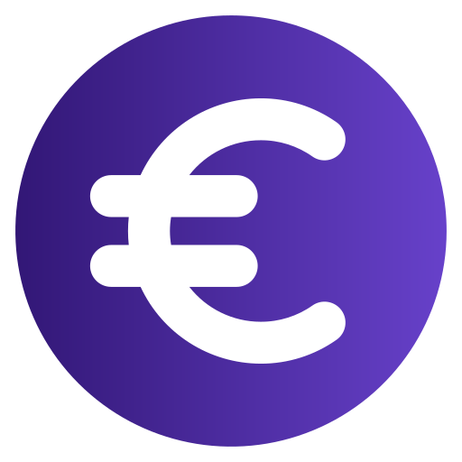 euro Generic gradient fill icoon