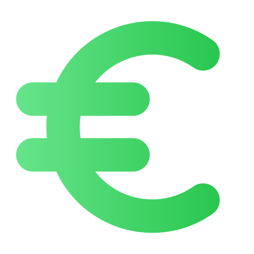 Euro Generic gradient outline icon