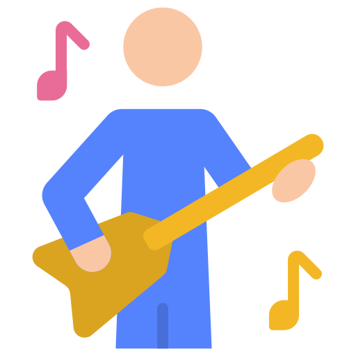 기타리스트 Generic color fill icon