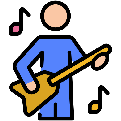 gitarrist Generic color lineal-color icon