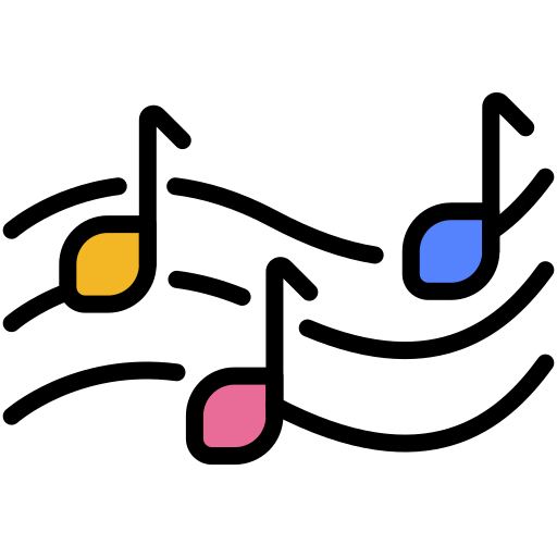 muzieknoot Generic color lineal-color icoon