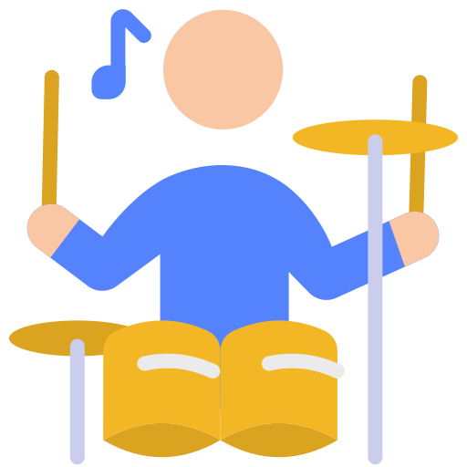 perkusista Generic color fill ikona
