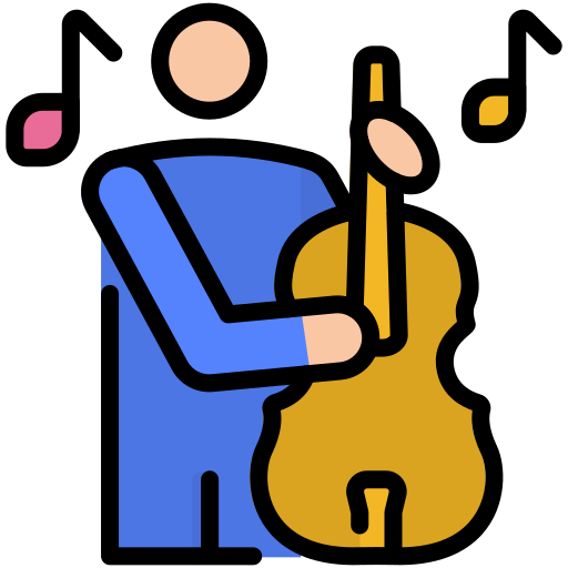 Bassist player Generic color lineal-color icon