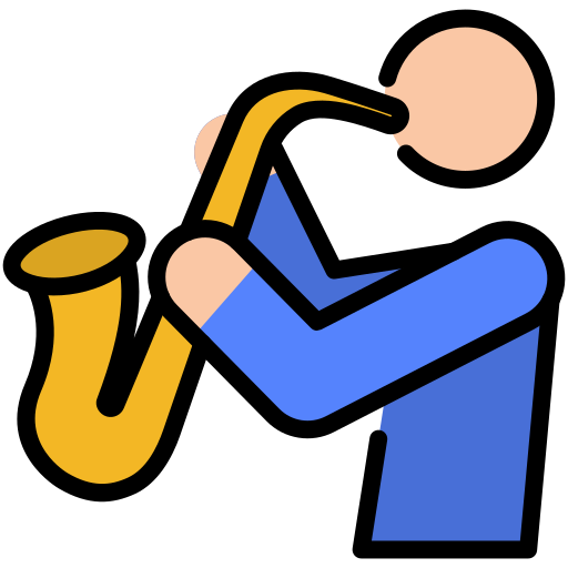 Saxophonist Generic color lineal-color icon