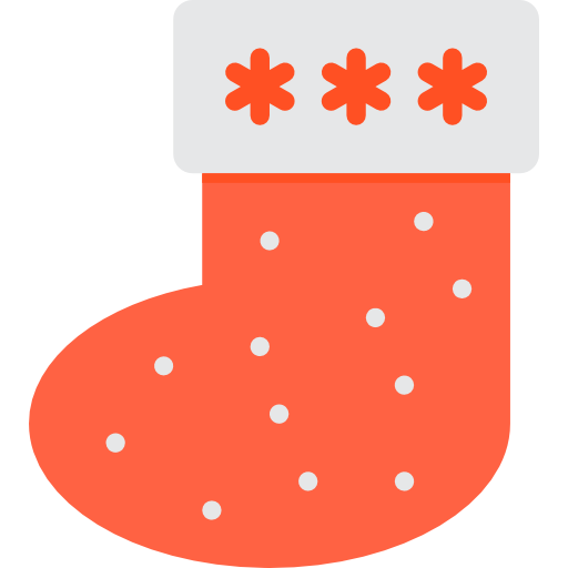 calcetín de navidad itim2101 Flat icono