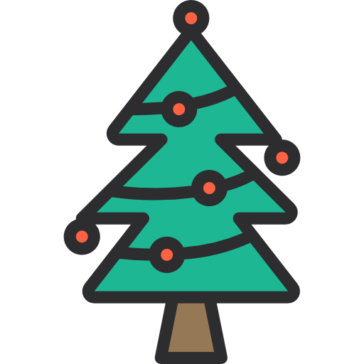 drzewko świąteczne itim2101 Lineal Color ikona