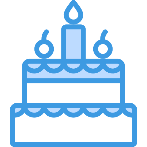 Birthday cake itim2101 Blue icon